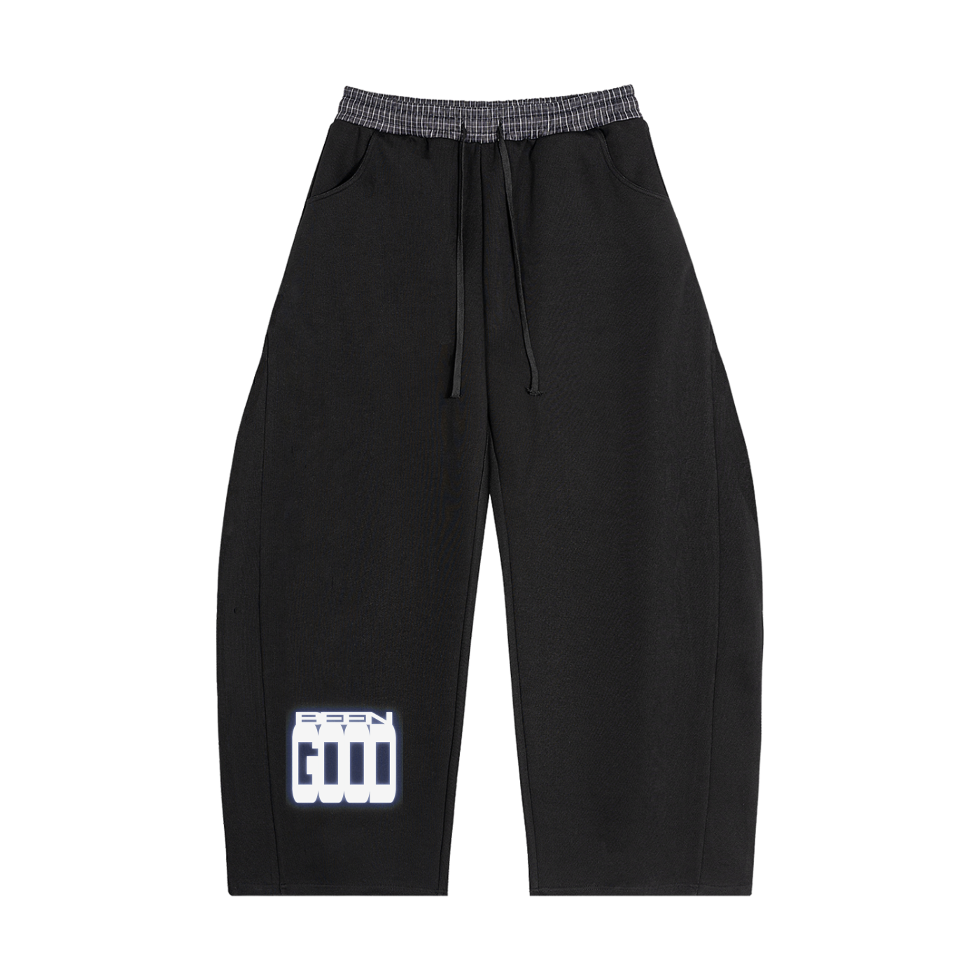 Sweatpants,Wide Leg,Sweats,Heavyweight,Baggy,Black,Gray,Plaid