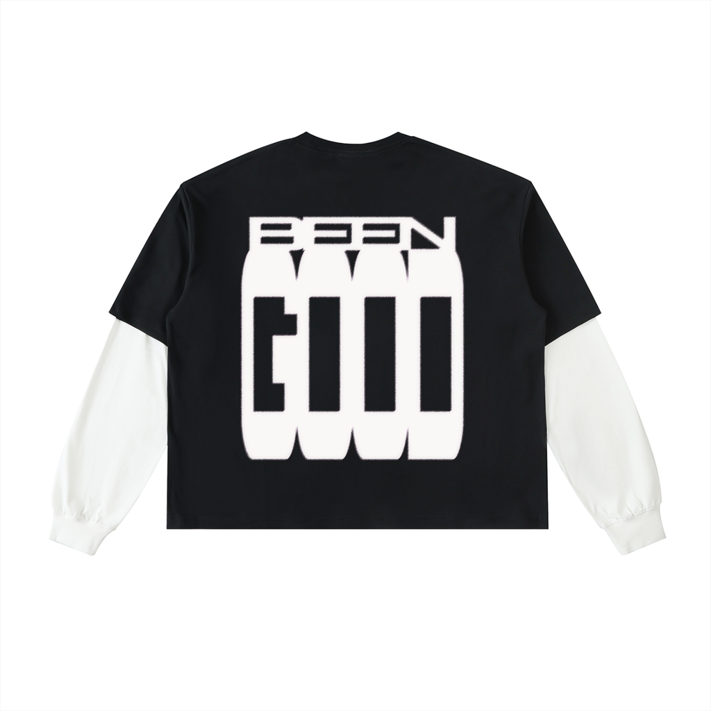 Long Sleeve,T- Shirt,Black,Layered