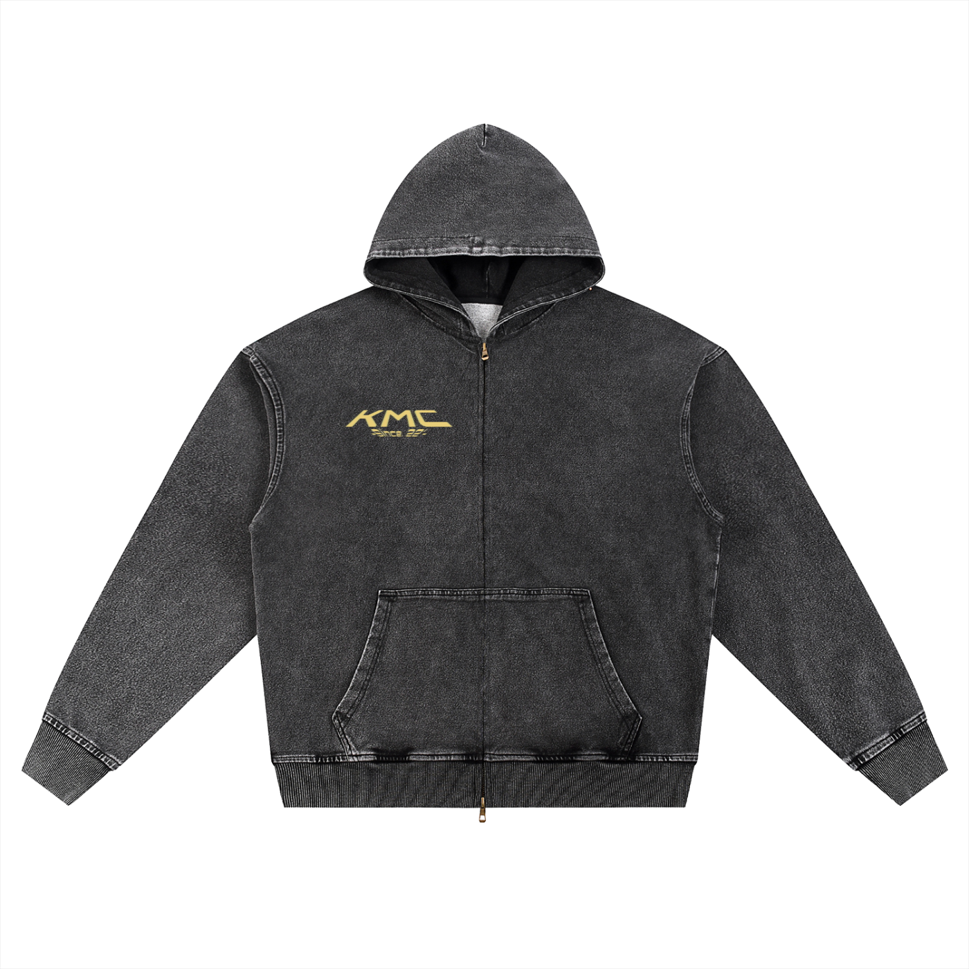 Coat,Denim,Black,Blue,Zip Up,Heavyweight,Baggy