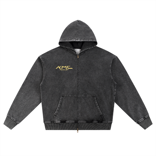 Coat,Denim,Black,Blue,Zip Up,Heavyweight,Baggy