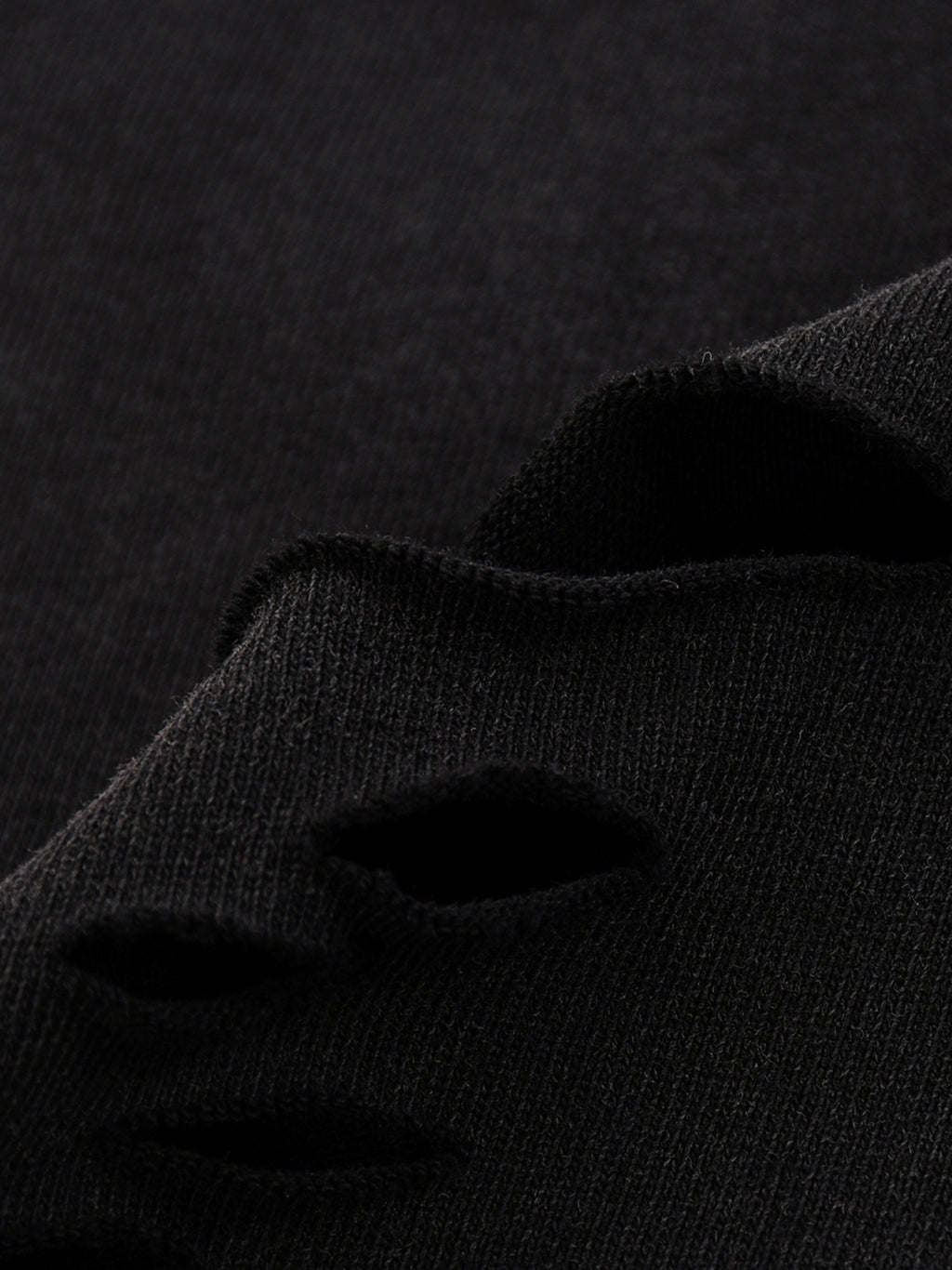 Raw Hem,Vintage,Black,T- Shirt