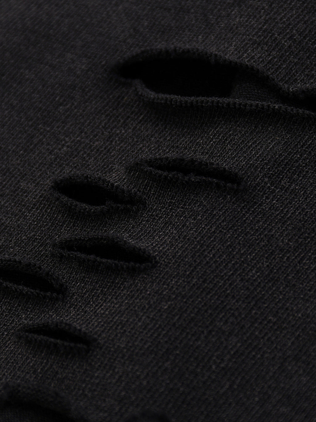 Raw Hem,Vintage,Black,T- Shirt