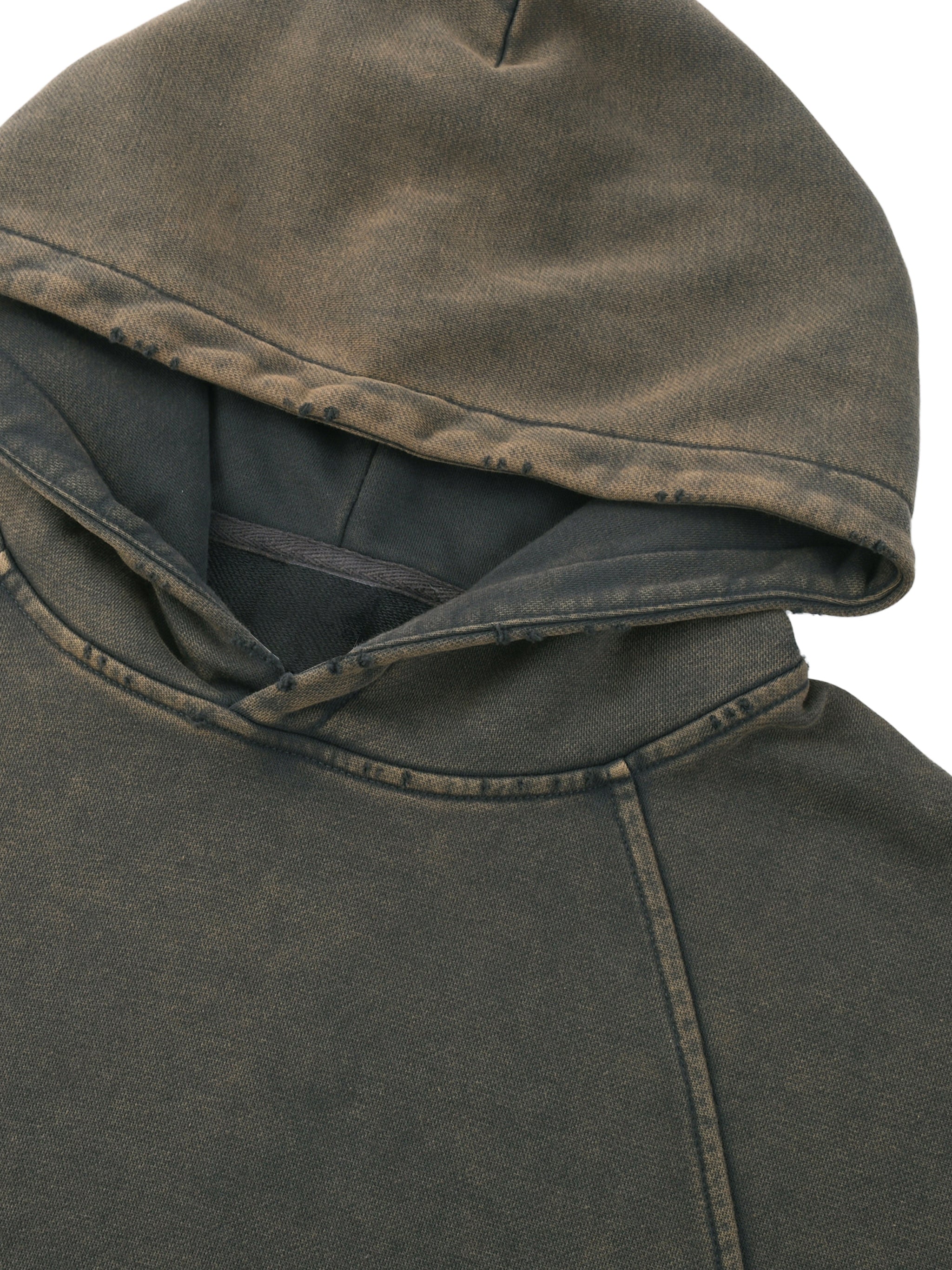 Unisex,Heavyweight,Vintage,Raw Hem,Washed,Black,Denim,Brown,Baggy